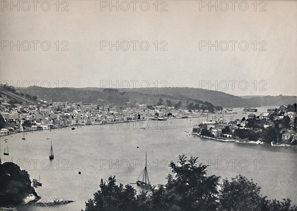 'Dartmouth - General View, Showing the Britannia Floating Naval College', 1895. Artist: Unknown.