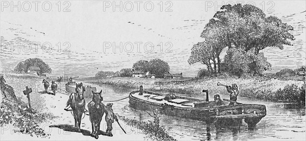 'Grain-Boat on the Erie Canal', 1883. Artist: Unknown.