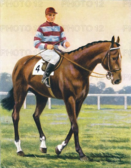 Couvert, Jockey: C. Richards', 1939. Artist: Unknown.