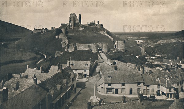 'Corfe Castle, Dorset', c1910. Artist: Unknown.