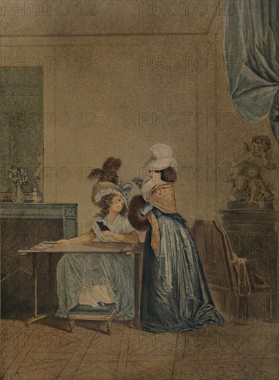 'Je M'Occupais En Attendant', (I am busy waiting), c1770, (1913). Artist: Romain Girard.