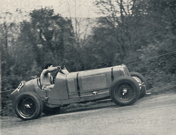 'Raymond Mays (E.R.A.) breaking the record, 1935; the Shelsey Walsh Hill Climb', 1937. Artist: Unknown.