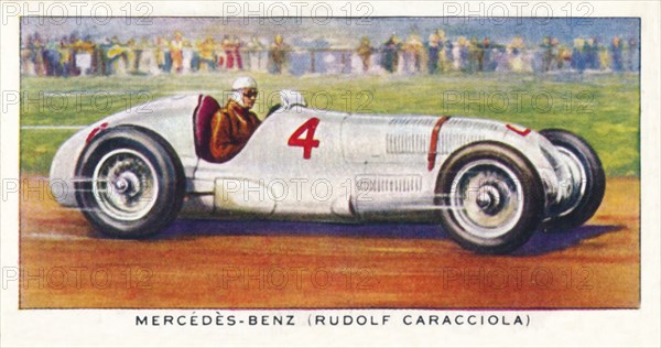 'Mercedes-Benz (Rudolf Caracciola)', 1938. Artist: Unknown.