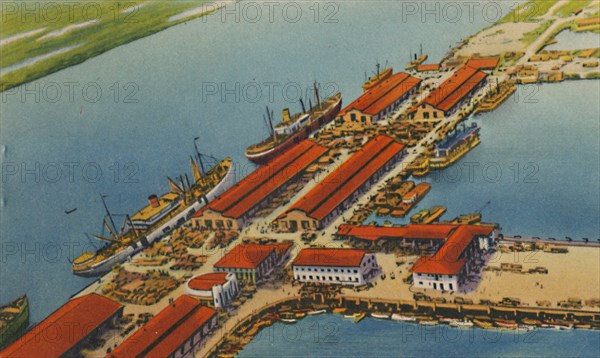 'Marine Terminal Port, Barranquilla', c1940s. Artist: Unknown.