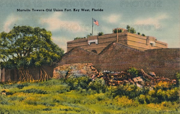 'Martello Towers Old Union Fort, Key West, Florida', c1940s. Artist: Unknown.