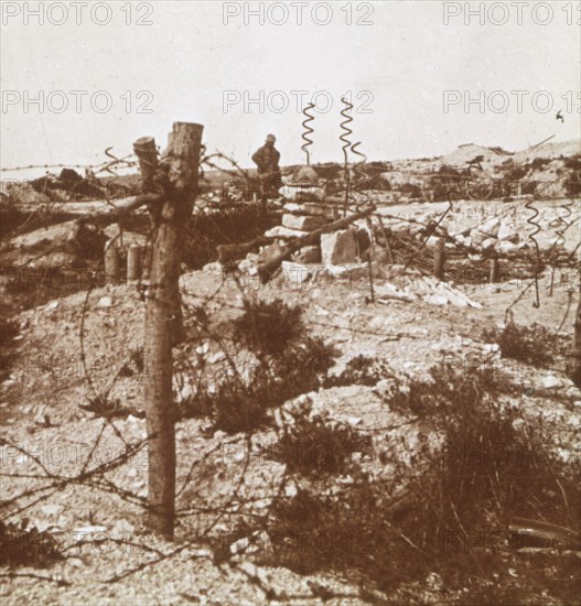 Barbed wire, Craonne, northern France, c1914-c1918. Artist: Unknown.