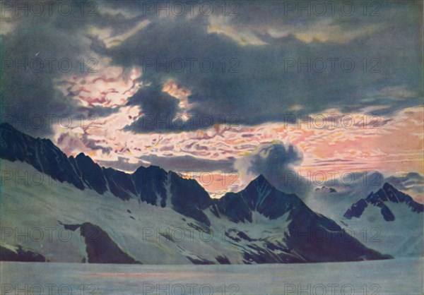 'In the Wake of the Dawn: Green Mists Seen on Alpine Peak and Valley', c1935. Artist: Unknown.