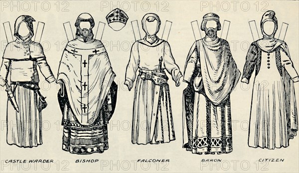 'The Gallery of British Costume: How The English Dressed in King John's Time', c1934. Artist: Unknown.