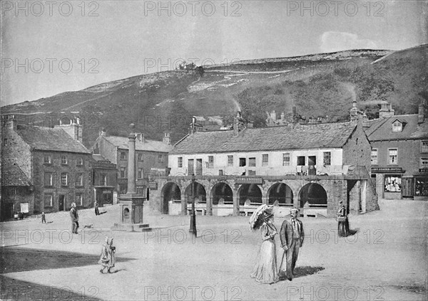 'Old Shambles and Market Place, Settle', c1896. Artist: Anthony Horner.