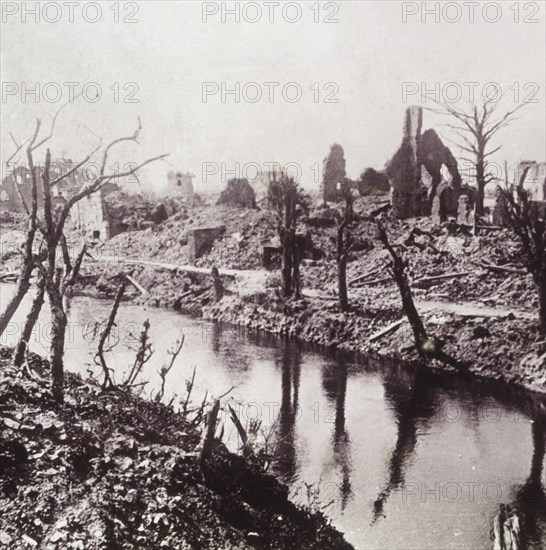 Banks of the Yser, Belgium, c1914-c1918. Artist: Unknown.