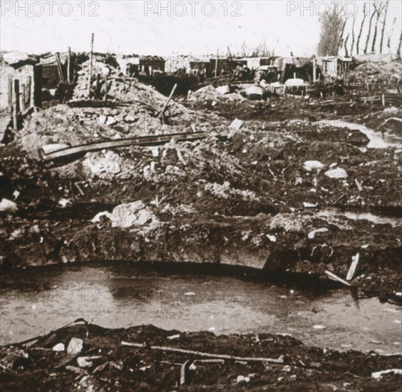 German shelter, Noordschote, Flanders, Belgium, c1914-c1918. Artist: Unknown.