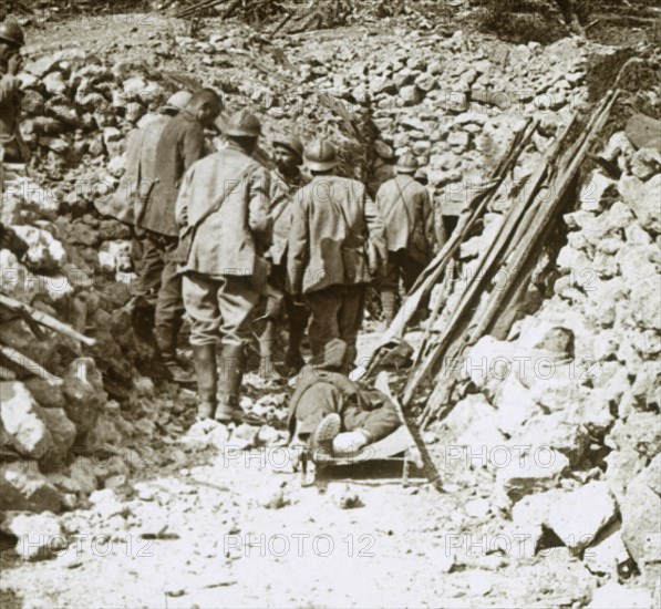 German wounded, Thiaumont, Verdun, northern France, c1914-c1918. Artist: Unknown.