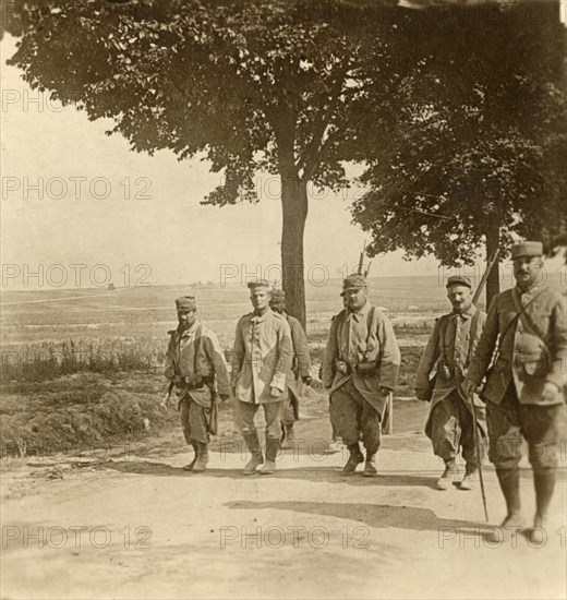 Captured German sharpshooter, Champagne, northern France, c1914-c1918. Artist: Unknown.