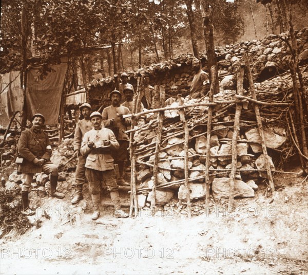 First-aid post, Argonne, northern France, c1914-c1918. Artist: Unknown.