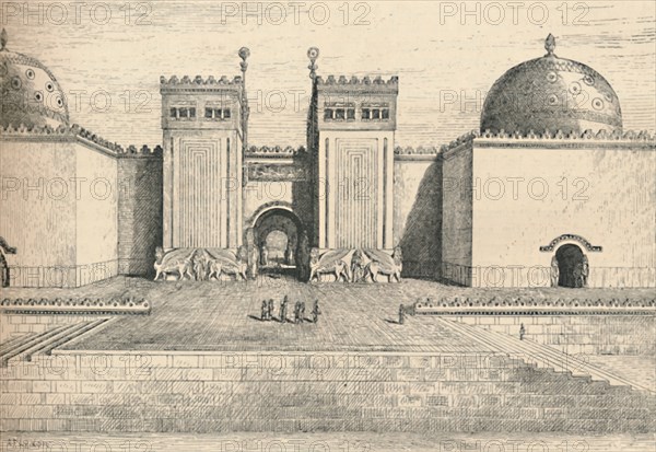 'Sargon's Palace, Khorsabad: The South-Eastern Gate', 1886. Artist: Alexander Francis Lydon.