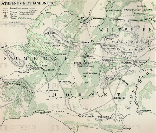 'Athelney & Ethandun 878', (1935). Artist: Unknown.
