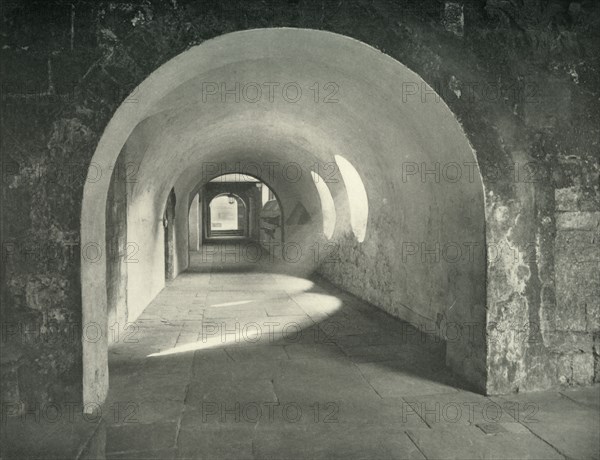 'Norman Arch in the Cloisters, Westminster Abbey, 1908. Artist: Unknown.