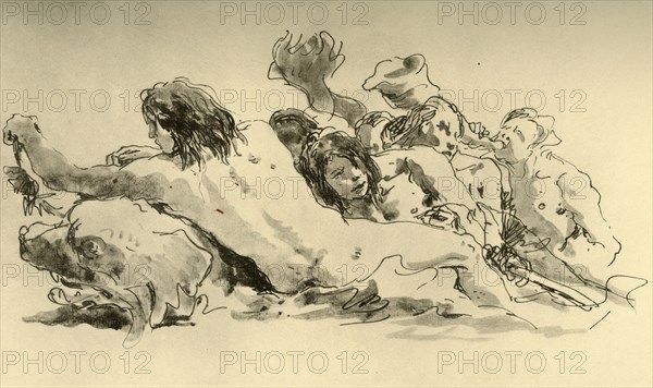 'Nereids and Triton', c1753-1762, (1928). Artist: Giovanni Battista Tiepolo.