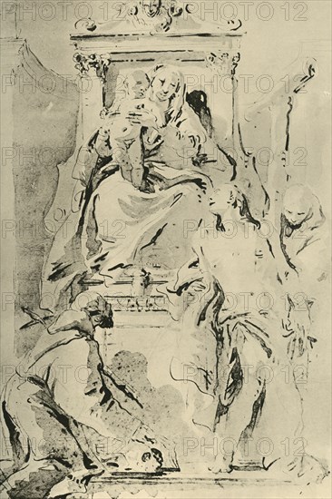 'Madonna enthroned with Saints', mid 18th century, (1928). Artist: Giovanni Battista Tiepolo.