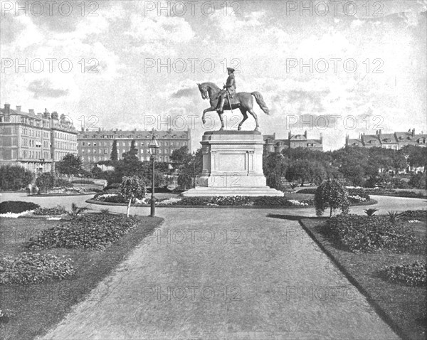 Washington Statue, Public Garden, Boston, USA, c1900.  Creator: Unknown.