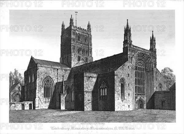 'Tewkesbury Monastery, Gloucestershire, N. W. View', early 19th century. Creator: John Coney.