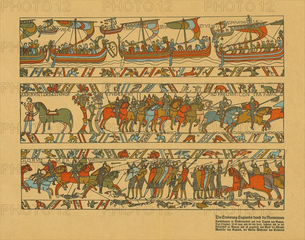 Sections of the Bayeux Tapestry. Creator: Unknown.