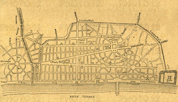 'Wren's Plan for Rebuilding London', (1897). Creator: Unknown.