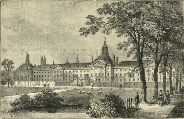 'Old Bethlehem Hospital, Moorfields about 1750', (c1872). Creator: Unknown.