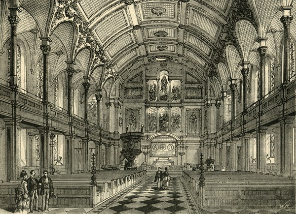 'Interior of St. Andrew's Church', c1872. Creator: Unknown.