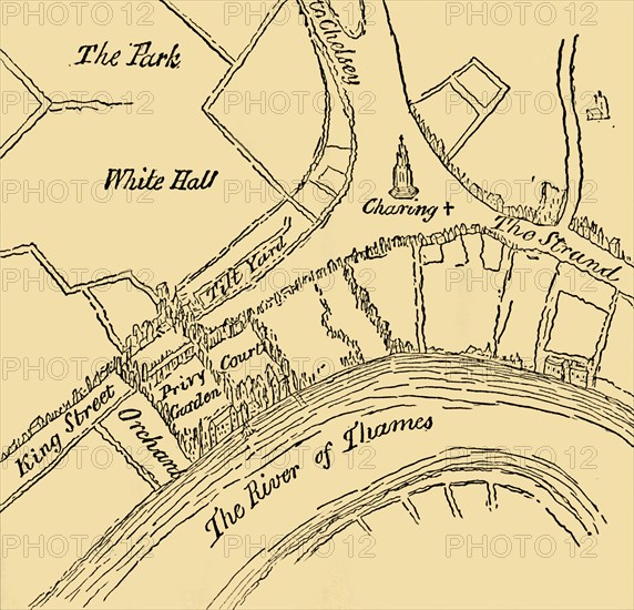 'Whitehall in the Reign of Henry VIII', (1881). Creator: Unknown.