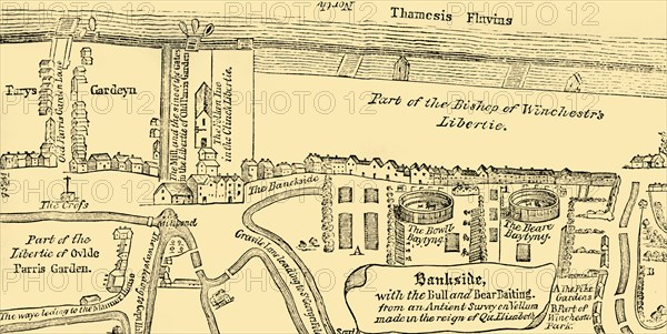 'Plan of Bankside, Early in the Seventeenth Century', (c1878). Creator: Unknown.