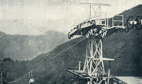 'A View on a Rope Railway, or Ropeway', 1922. Creator: Unknown.