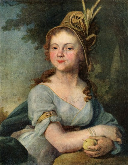 'Portrait of V. I. Arsenyeva', mid-1790s, (1939). Creator: Vladimir Borovikovsky.