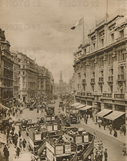 'Upper Part off Regent Street, The Paradise of London's Shoppers', c1935. Creator: Unknown.