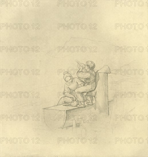 'Am Brunnen', mid-late 19th century, (c1924). Creator: Carl Spitzweg.