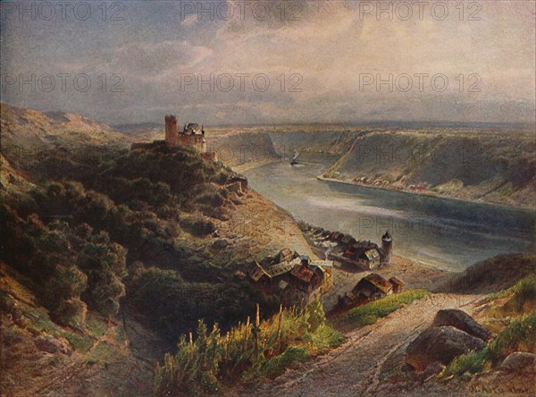 'Burg Katz mit Blick auf die Loreley', (Katz Castle overlooking Lorelei), 1923. Creator: Nikolai of Astudin.