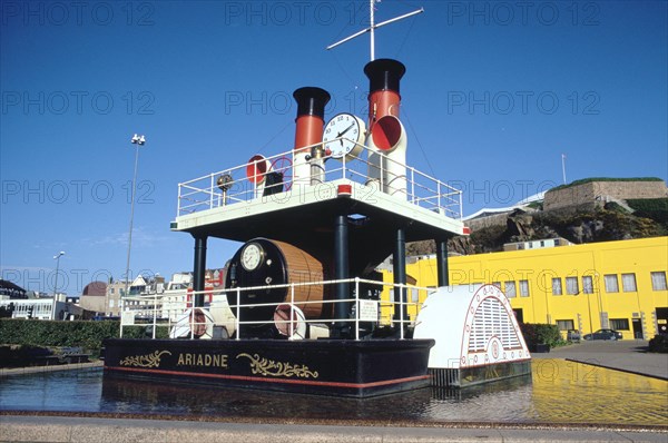 Steam clock 'Ariadne,' St Helier, Jersey, Channel Islands