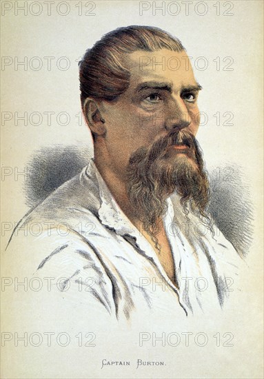 Sir Richard Francis Burton, British explorer, late 19th century. Artist: Unknown