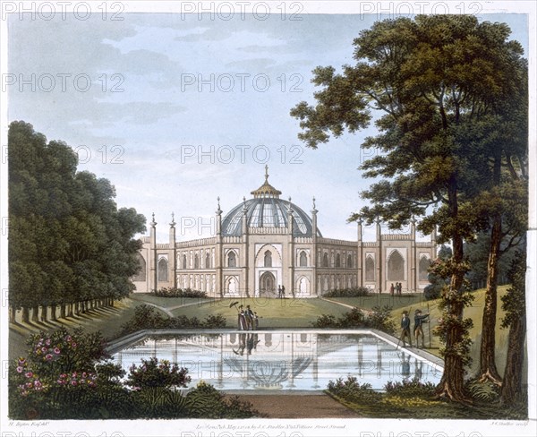 Brighton Pavilion, Sussex, c1816. Artist: Joseph Constantine Stadler