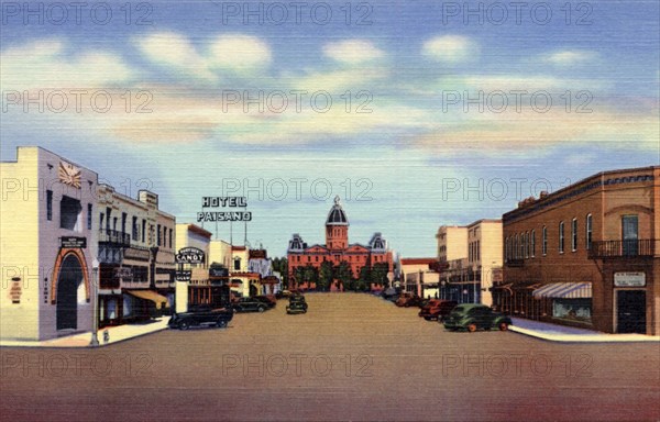 Highland Avenue, Marfa, Texas, USA, 1943. Artist: Unknown