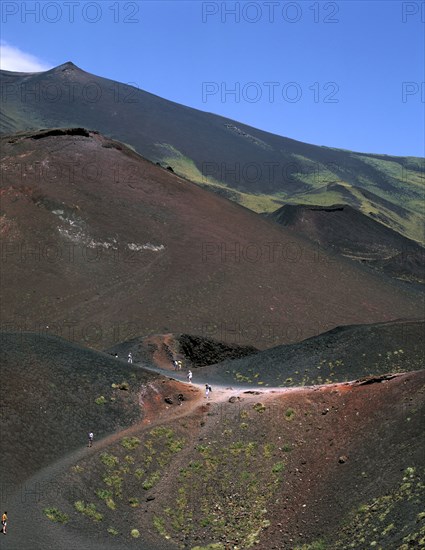 Volcanic cones, Mount Etna, Sicily, Italy.