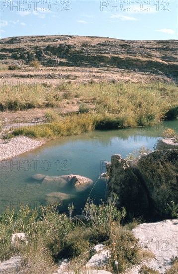 Sunken Assyrian sculpture, Bavian, Iraq, 1977.