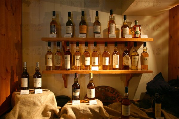 Talisker Distillery Shop, Isle of Skye, Highland, Scotland.