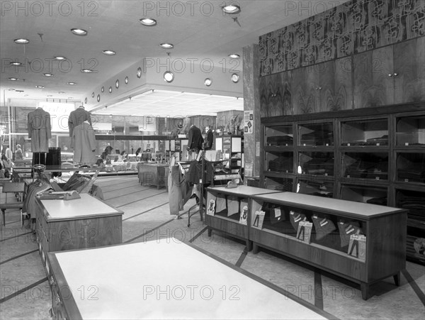 Barnsley Co-operative society, men's tailoring department, South Yorkshire, 1960. Artist: Michael Walters