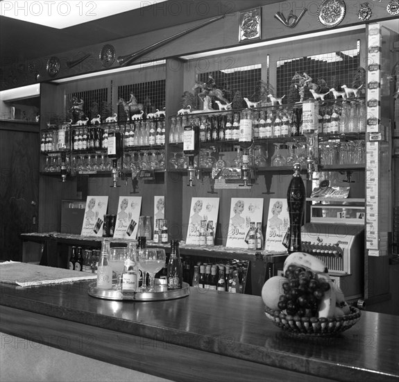 Bar of the Cavalier pub, Ravenfield, near Rotherham, South Yorkshire, 1963. Artist: Michael Walters