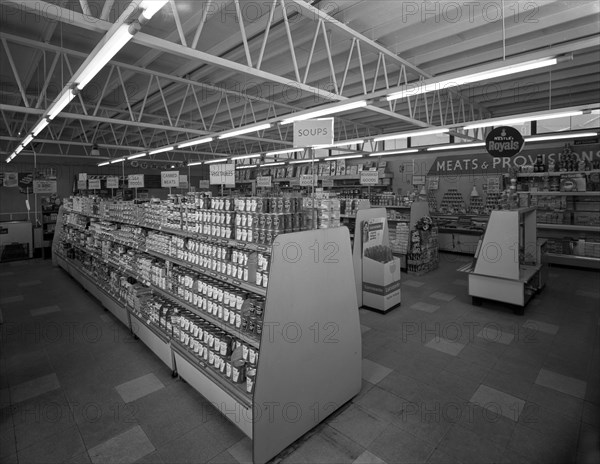 Barnsley Co-op, interior of the Jump Branch, near Barnsley, South Yorkshire, 1961.  Artist: Michael Walters