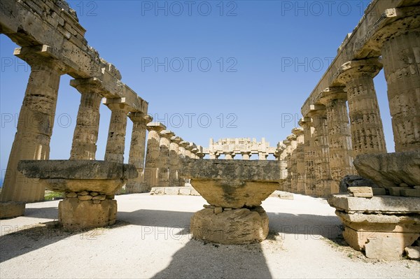 The Temple of Hera (Temple E), Selinunte (Selinus), Sicily, Italy. Artist: Samuel Magal