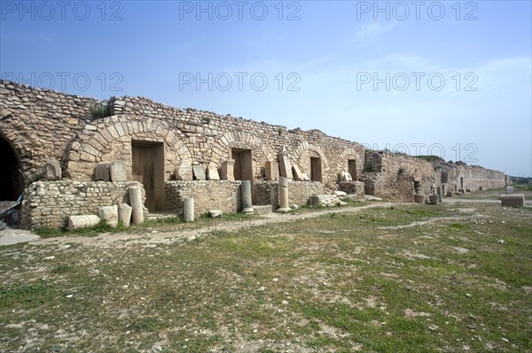 The walls at Bulla Regia, Tunisia. Artist: Samuel Magal