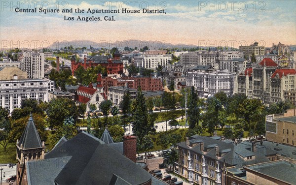 Central Square and the Apartment House District, Los Angeles, California, USA, 1915. Artist: Unknown