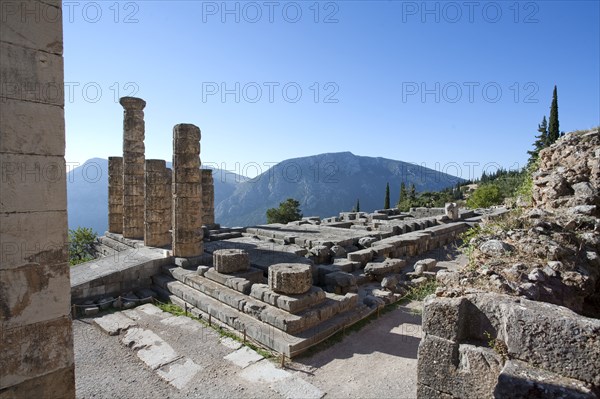 The Temple of Apollo, Delphi, Greece. Artist: Samuel Magal